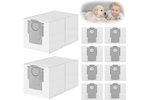 Staubbeutel für Roborock Qrevo Serie,QV 35A /35S,Qrevo S/Pro,Qrevo S5V,Saros 10R,Qrevo Curv/Edge,S8 Maxv Ultra,Qrevo Master/Slim,Saugroboter Zubehör,10 Stück 3L Hohe Kapazität Staubsaugerbeutel