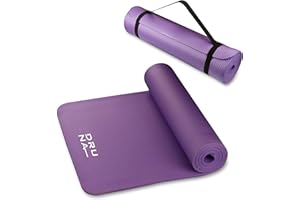 DRUNA Esterilla NBR de Yoga Multi Usos, Deportes, Pilates, Yoga, Ejercicios, Antideslizante, Yoga Mat, Colchoneta - De Grosor 1 cm. y 1,5 cm.