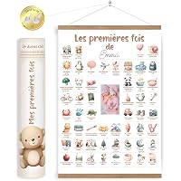Affiche Mes Premières Fois - Coffret Souvenir Bébé Avec Baguettes Et Stylos