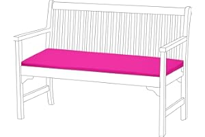 Gardenista 2 Seater Garden Bench Cushion 108x45 cm | Water Resistant Outdoor Cushions for Rattan Furniture | Soft and Comfortable Patio Furniture Bench Seat Pad | Durable & Easy to Clean (Pink)