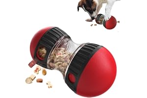 Nokwocy Pelota de Comida y Golosinas para Perros - Juguete Inteligente Interactivo de Estimulación Mental para Perros Pequeños, Medianos y Grandes (Rojo)