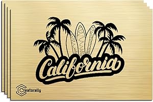 Creatorally Laser Material, Gravurschilder Rohlinge 30x20 cm 1,3mm, Kunststoffplatte zum Gravieren 4 Stück Gravierbar Gravurplatten für Namensschild Haustür DIY (Schwarz auf Gebürstetem Gold)