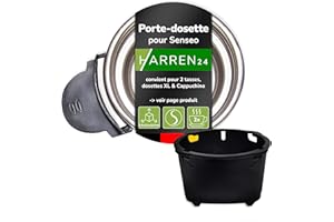 Harren24 Porte-dosette CP0398/01 pour 2 tasses compatible avec la machine à café à dosettes Philips Senseo Switch HD6591 HD6592 HD6593 HD6594 HD6596 HD6597 HD7891 HD7892, Support de Dosette