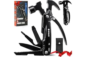 BIBURY Regalos para Hombres Mujer, Mini Martillo Multiherramienta con Copo de nieve, Ideas únicas de Regalo de Cumpleaños para Papa, Accesorios al Aire Libre Herramien