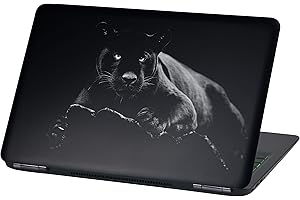 FINEST FOLIA Laptop Foil protection Cover adhesive film notebook sticker self-adhesive vinyl skin sticker (17 Inches, LP37 Black Jaguar)