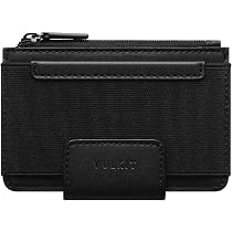 Portefeuille Homme Mince VULKIT - Cuir Véritable, Protection RFID, 10 Fentes Cartes - Design Minimaliste Et Ultra Plat