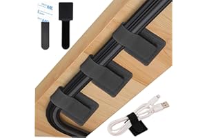 MHwan Cable Management, 50 Pezzi Organizer Cavi Adesivi resistente, Larghezza Interna Regolabile 3,5 cm, Riutilizzabili, Morbidi e Anticollisione, può Contenere Più Cavi Contemporaneamente