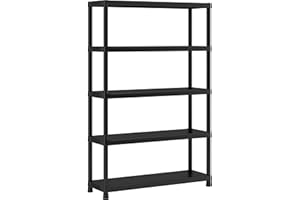 KETER Kis 9502000 0022 01 Plus 120/5 Étagère Plastique Noir 120 x 40 x 187 cm