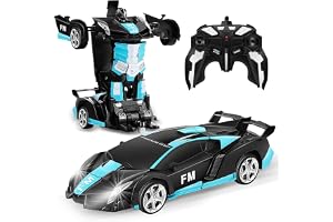 Beauenty Transformer car. 2.4Ghz 1.18 proportion remote control deformation vehicle. One click deformation, 360 ° rotation drift remote control vehicle. Gifts for children aged 3+(A)