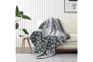 ALLISANDRO® Coperta Impermeabile Premium per Cani e Gatti, Zampa Grigia, 150 x 100 cm