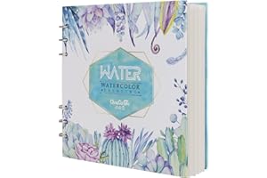 FAKEFACE Blocco per schizzi con carta ad acquerello per artisti, a spirale, con carta spessa priva di acidi, pressata a freddo, ricaricabile, per pittura artistica, disegno, schizzi, per acquerelli e supporti