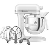 KitchenAid Heavy Duty 6.6L Kneader Blender, All Metal Gears, 11 Speed, Soft Start, Overheat Cutting, 3 Point Bowl, White