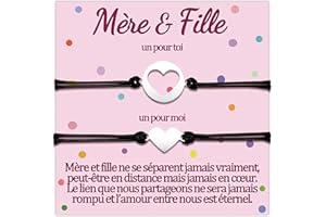 Temulnee Mere Fille Bracelet Cadeau Maman et 2 3 4 Filles Bracelets Assortis Pour 2 3 4 5 Pièce Mère Noel Mamounette Cadeau Fetes Des Mere Anniversaire Femme Ado Fille Original Idee Coeur Bijoux