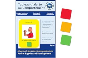 AUTISM SUPPLIES AND DEVELOPMENTS Tableau d’Avertissement Visuel Comportement Autisme - Rouge, Orange, Vert - Rappelle Attentes Comportementales Enfants – Outil Maternelle/TSA/TDAH
