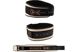 PICSIL - Cinturón Lumbar para Levantamiento Pesas | Personalizable con Parches | Soporte para Cross training y Gimnasio | Faja de Fuerza para Hombre y Mujer |