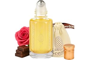 Perfume Oil Velvet Rose 6ml Roll-On Attar by Luxury Scent – Long Lasting Alcohol-Free Unisex Fragrance with Woody Floral Oud, Musk & Spicy Chocolate Notes, Travel Size Perfume Oil for Men & Women
