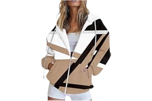 SCBFDI Sweatshirts Femme, Veste de Moto, Femme Zip Up Hoodies Y2K Vestes de Survêtement Décontractées à Manches Longues Pulls d'automne à Cordon de Serrage