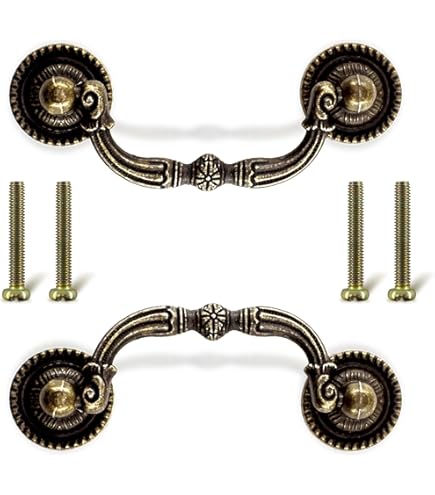 SUPERFINDINGS 4 Sets Vintage Bail Pull Handles 6.5 Inch Hole Center - View #11