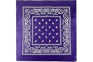 JOPHY & CO. Bandanas aus 100% Baumwolle für Damen Herren Kinder Unisex mit Paisley Muster Kopftuch Kopfbedeckung Schal für Haar/Hals/Handgelenk/Kopf COD.644