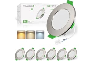 ALUSSO Spot LED Encastrable 24V IP44, 4W Spot de Plafond Luminaire Encastré Diamètre d'encastrement 55-68mm, Mini Slim 29mm Ultra Plat, Blanc Chaud 3000K Blanc Neutre 4000K Blanc Froid 6500K, Lot de 6