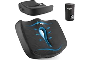 Feagar Seat Cushions for Office Chair - Orthopedic Ergonomic Memory Foam Coccyx Seat Sciatica Cushion for Tailbone Sciatica Relief Hemorrhoid, Office Chair Cushions Wheelchair, Car Seats