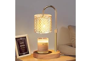 HUZAYL HOME STORE HUZAYL Candle Warmer Lamp with Adjustable Brightness, Safe Electric Candle Melter for Home Decor and Fragrance, Elegant Design with Dimmer Control, Ideal for Relaxation (Round)