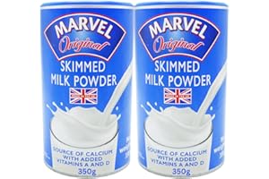 AQUA THOUGHTS MARVL SKIMMED MILK POWDER 2x350G Mega Pack Deal | Great Source of Vitamins A&D and high in protein | Great in tea and coffee