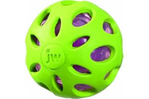 PETMATE JW JW47014 Crackle Ball, gumowa piłka z sercem z butelek z tworzywa sztucznego dla psów, M