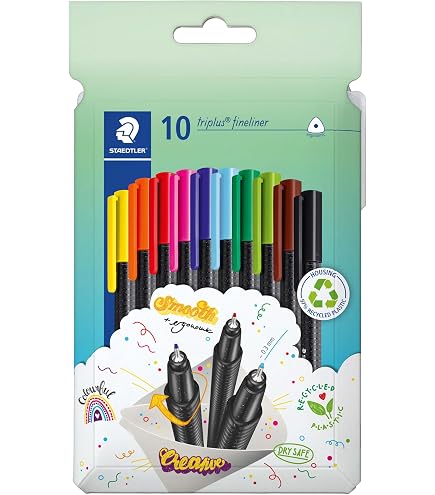 Penne Fineliner Staedtler Noris 307 - Scatola Da 100, Nero, Punta Resistente 0.6mm, Corpo In Plastica Riciclata 97%, Ideali Per Scuola E Ufficio