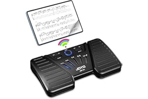 JOYO Bluetooth Page Turner Pedal Rechargeable Wireless Page Turning Foot Pedal Sheet Music Reading Controller for Tablets Phones Ipad (SP-01)