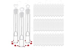 ESTCOO Seifenblasen Hochzeit mit Herzgriff,72 Mini Wedding Bubbles Tragbar,3 Stile Weiß Seifenblasenröhrchen für Hochzeitsdeko,Taufe,Verlobung Valentinstag,Geburtstagsfeier (Herz Seifenblasen/Stern/Kreis)