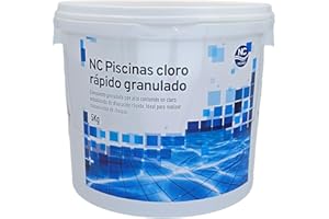 NC Cloro Rápido Granulado | Mantenimiento de Piscina | Tratamiento Choque Acción Rápida | Recuperador Agua Piscina Deteriorada | Formato 5 kg | Fabricado en España