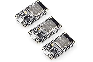ELEGOO 3 st ESP32 typ C-USB utvecklingskort kompatibel med Arduino IDE | Wi-Fi Dual Core Microcontroller + Bluetooth Dual Mode 2,4 GHz MicroPython, NodeMCU, kompatibel med Ap/STA/Ap+STA