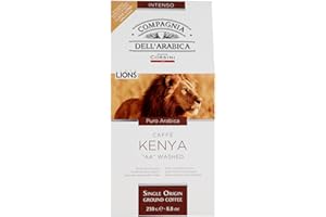 CAFFÈ CORSINI 1950 Caffè Corsini – Compagnia Dell’Arabica Caffè Kenya 100%Arabica, Caffè Torrefatto e Macinato, Forte e Aromatico, Monorigine Kenya AA Washed, 3 Confezioni da 250 grammi