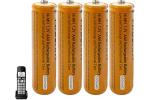 NRAONRN Batterie ricaricabili AAA per Panasonic Gigaset, 550 mAh, 1,2 V, Ni-MH Pile Ricaricabili per telefono senza fili - confezione da 4