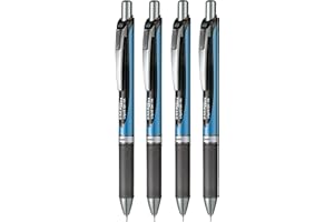 Pentel Energel XM Click BLN75 0,5 mm nero taschina 4 pz