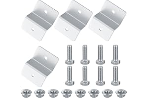 JTTXIU 4 Stück Solarpanel Halterung, Solar Panel Montage Z Halterung, Solarpanel Z-Halterungs, Solarmodul Halterung mit Muttern Schrauben für Solarpanel Wohnmobil Dachboote Befestigung Z-Winkel