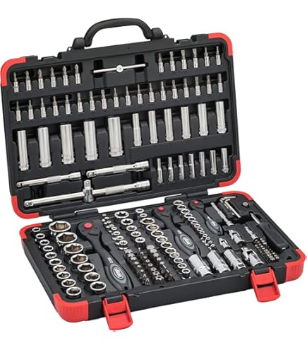 Coffret KS TOOLS 82 Pièces - Douilles 1/4 Et 1/2 - Cliquets - Coffret Plastique
