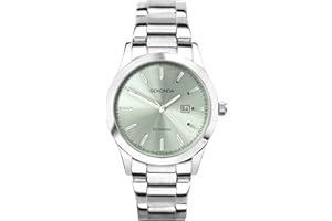 Sekonda Taylor Ladies 34mm Quartz Watch with Analogue Date Display, and Silver Stainless Steel Strap