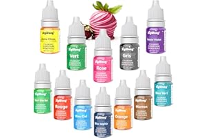SIGWONG Colorant Alimentaire Liposoluble à base d'huile pour Chocolat, 12 CouleursX6ml, Ensemble de Colorant Alimentaire pour la Gâteaux, la Pâtisserie, les Macarons