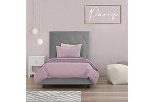 OnNuvo Letto Singolo 80 x 190 PARIS, Grigio Perla, Doghe INDIPENDENTI Rinforzate, Materiali e Finiture PREMIUM, Sistema Doghe Antirumore, Montaggio Facile e Veloce