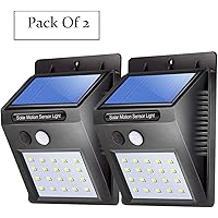 Bigsavings. Motion Sensor 20 LED Solar Light, Outdoor Weatherproof for Driveway Garden Path Yard- Pack of 2
