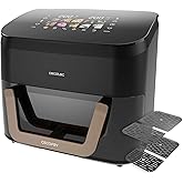 Cecotec Air Fryer 11 L Cecofry&amp;Grill Smokin' 11000 Plus 2900W | Triple Grill Top, Bottom, Integrated Smoker, Mobile Partition