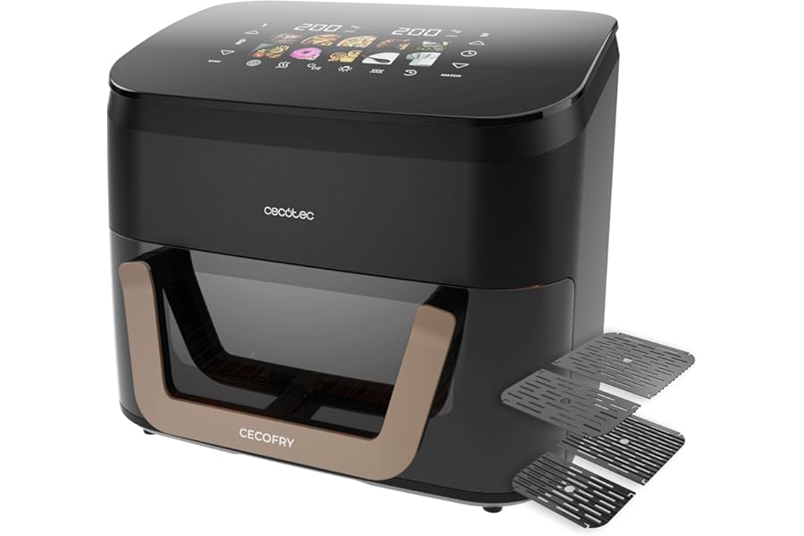 Cecotec Air Fryer 11L with Triple Grill and Smoker Cecofry & Grill Smokin' 11000 Plus. 2900 W, 200º máx, Upper and Lower Grill, Perfect Gilding, Grill Taste, Partition Wall3.0 out of 5 stars2€70.90