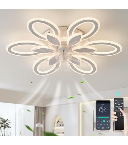 Arcadia LED Deckenleuchte Dimmbar – Mit Fernbedienung & App, 3100 LM, 52 W, 63 Cm