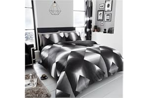 GC GAVENO CAVAILIA 3D Duvet Cover Double Bed | Reversible Bedding Sets | Polycotton Bed Covers | Black