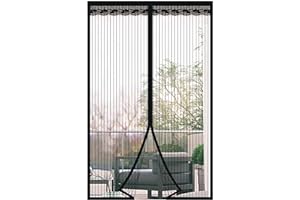 Moustiquaire de Porte Magnétique avec Fermeture Aimantée Sans Perçage pour Porte de Balcon, Cave et Terrasse (120 * 220cm)