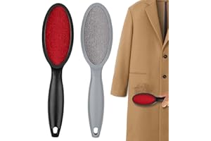 DONGFENGLION 2 x Fusselbürsten, Kleiderbürste, Fusselbürste für Alltagsfussel, Reise-Fusselbürste, Doppelseitige Fusselbürste, für Kleidung, Polstermöbel, Autositzbezüge, Decken, Tierhaare