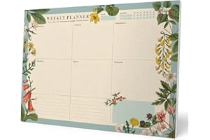 ‎GRUPO ERIK Kokonote Wochenplaner Tischkalender Block - Kalender Planer - Tischplaner A3 ohne festes Datum - Schreibunterlage auf Englisch