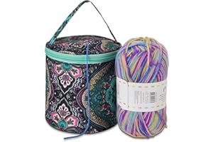 ‎COOPAY Coopay Mini Garntasche, Garntasche für Kinder und Anfänger, Strick- und Häkelzubehör, Aufbewahrung, zum Aufbewahren von Knäuelknäuel, Stricknadel, Häkelnadel Set und laufendem Projekt